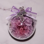 永生康乃馨花球鑰匙圈_紫色感恩